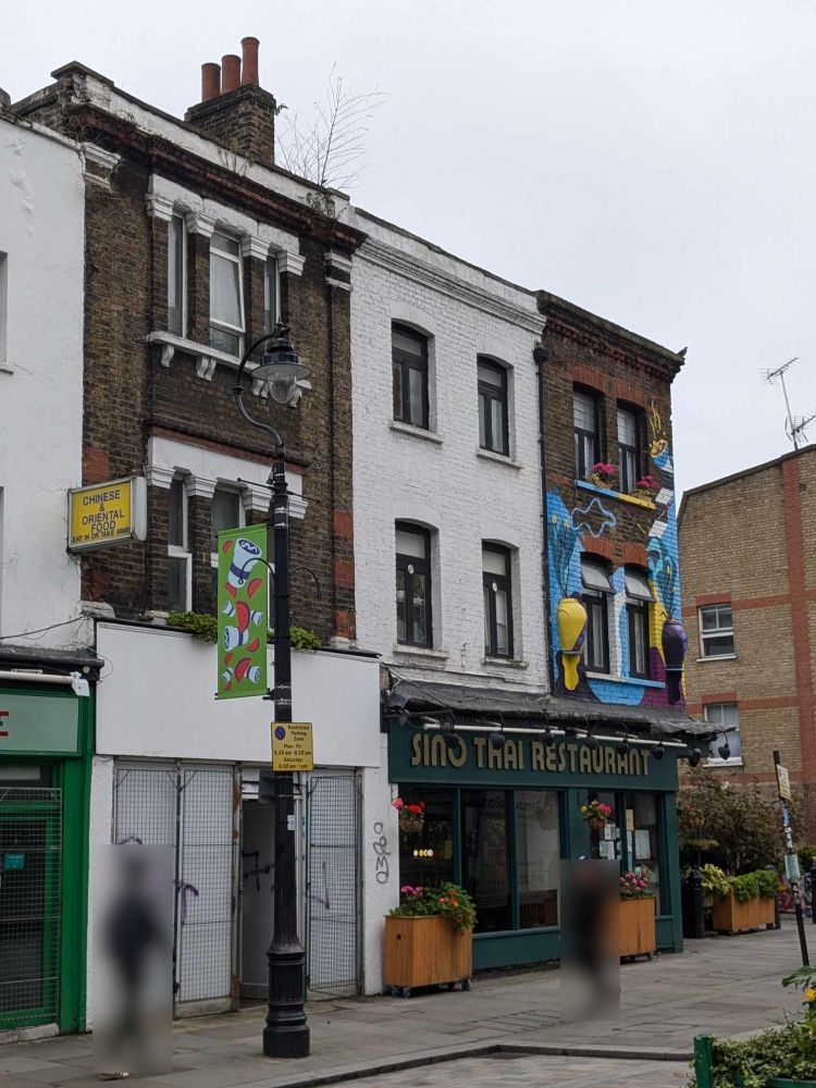 Houses near Waterloo Station in London