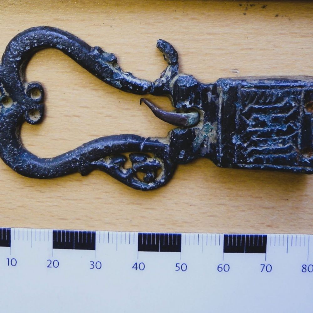 Decorated medieval buckle