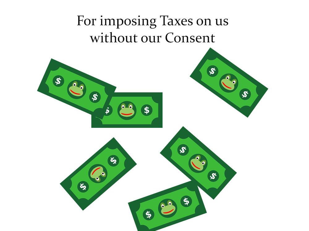 Falling bills of currency with frog faces