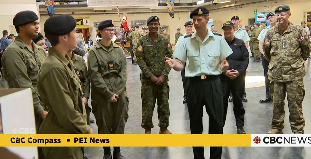 I stand to the side as His Royal Highness interacts with cadets. It will be a highlight for sure of my summer serving as the Acting Officer Commanding New Brunswick and Prince Edward Island, for Regional Cadet Support Unit (Atlantic).