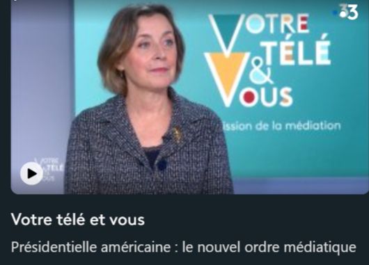 L'émission de médiation de France Télévisions Votre télé et vous revient sur le traitement médiatique de l'élection présidentielle américaine. Jeudi 27 sur France 2. 
