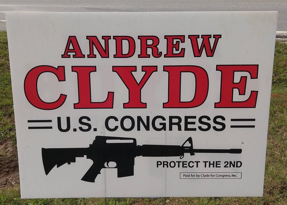 ANDREW
CLYDE
= U.S. CONGRESS =
Image of gun
PROTECT THE 2ND
Paid for by Clyde for Congress, Inc.