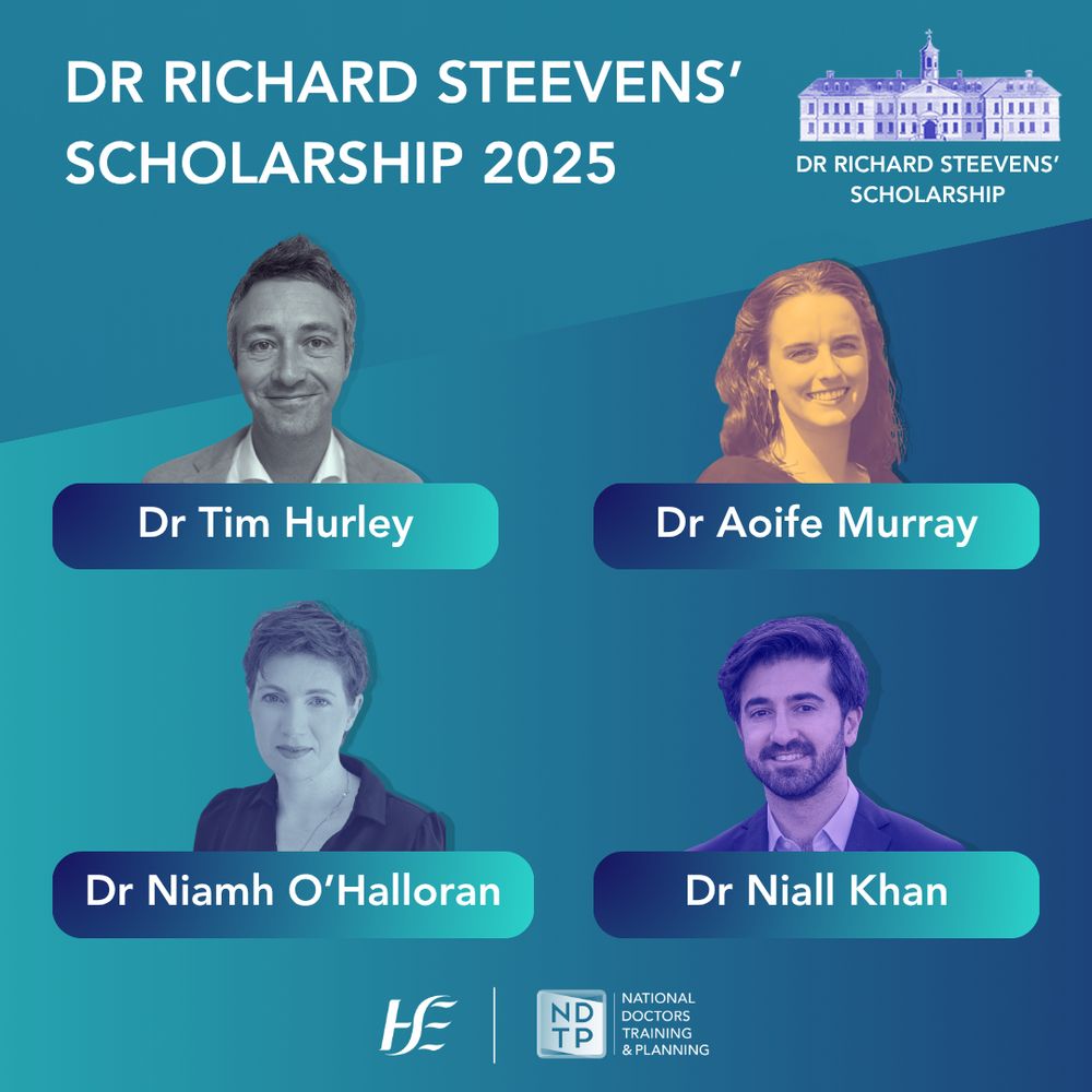 Dr Richards Steevens' Scholarship 2025

Dr Tim Hurley
Dr Aoife Murray
Dr Niamh O'Halloran
Dr Niall Khan
