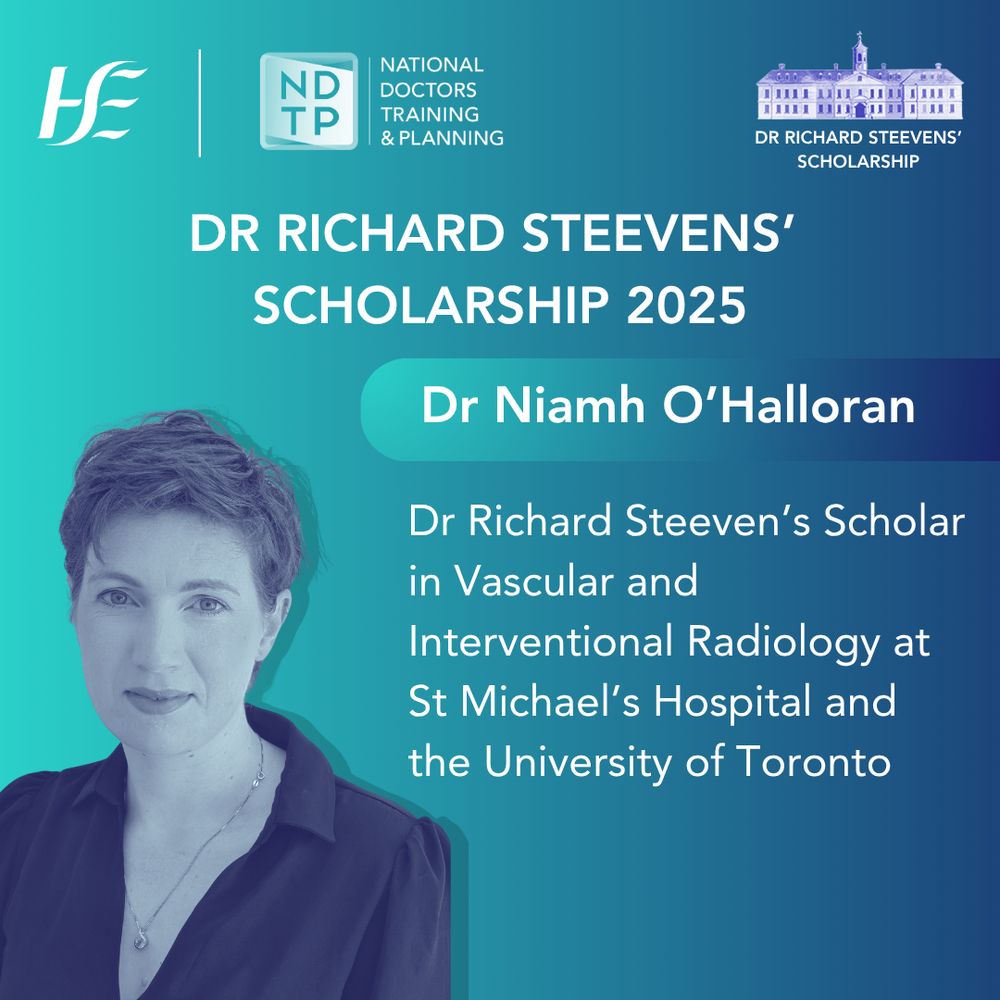 Dr Richard Steevens’ Scholarship. 2025

Dr Niamh O’Halloran

Dr Richard Steeven’s Scholar in Vascular and Interventional Radiology at St Michael’s Hospital and the University of Toronto

