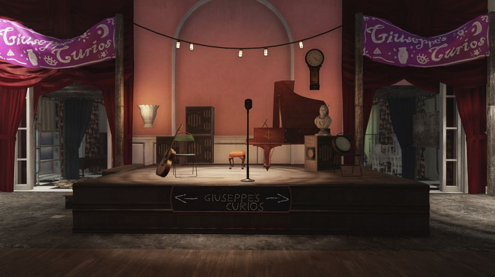 The swankiest spot in Appalachia for bands to swing and groove, baby. Ring-a-ding-ding! - Fallout 76