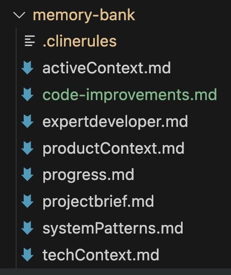 The Cline memory bank pattern is INSANE and not talked about enough. 

It is enabling me to steadily and safely address tech debt in a code base.  

As the code base grew, I was getting pretty chaotic results without this 'map'  that helps guide the LLM!