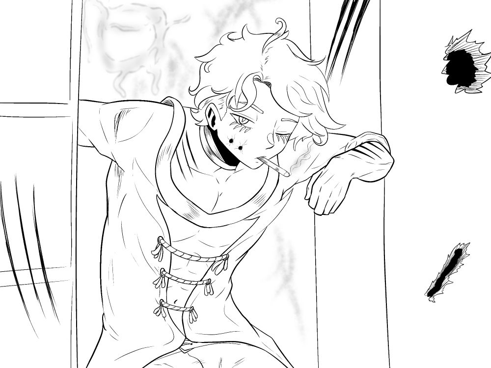 Kyle resting against a wall