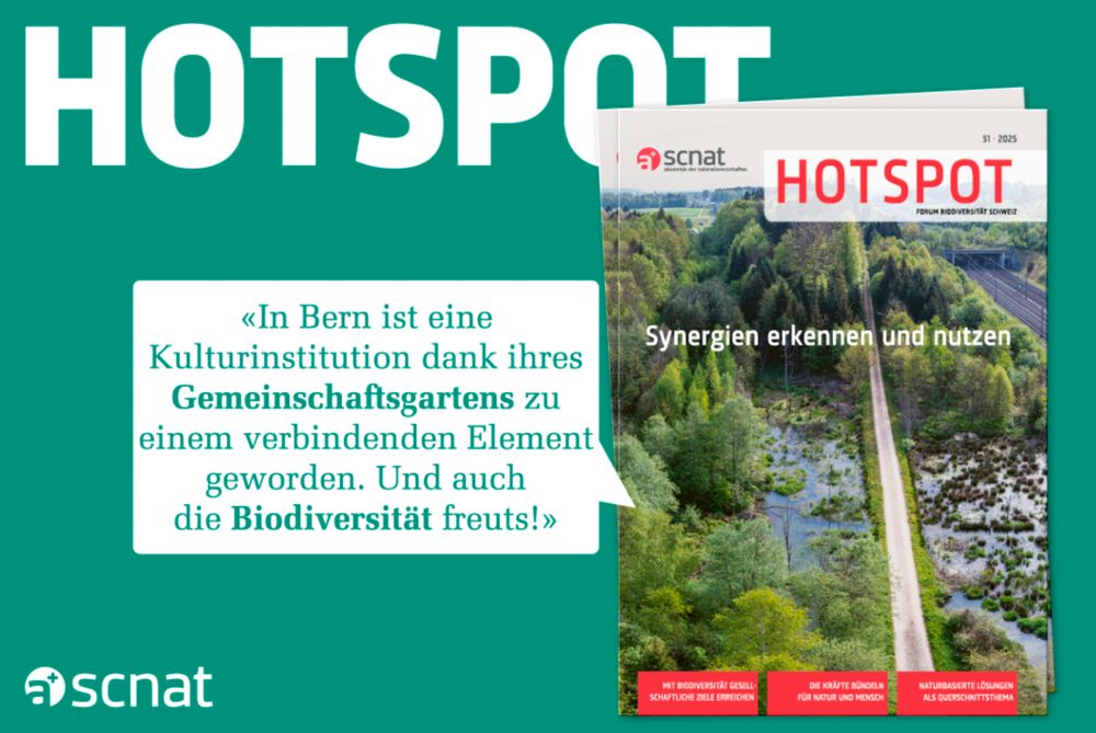 Zitat aus der 51. Ausgabe von HOTSPOT: «In Bern ist eine Kulturinstitution dank ihres Gemeinschaftsgartens zu einem verbindenden Element geworden. Und auch die Biodiversität freuts!»