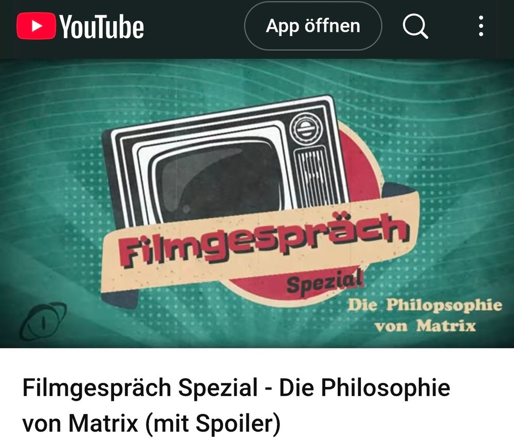Filmgespräch Spezial - Die Philosophie von MATRIX 