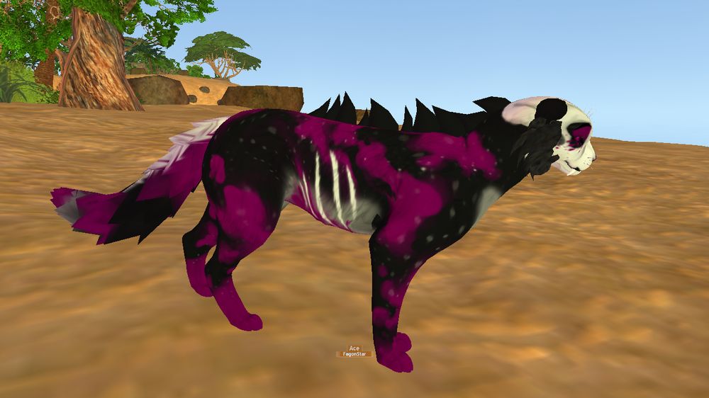 The same character from before now viewed from the side.