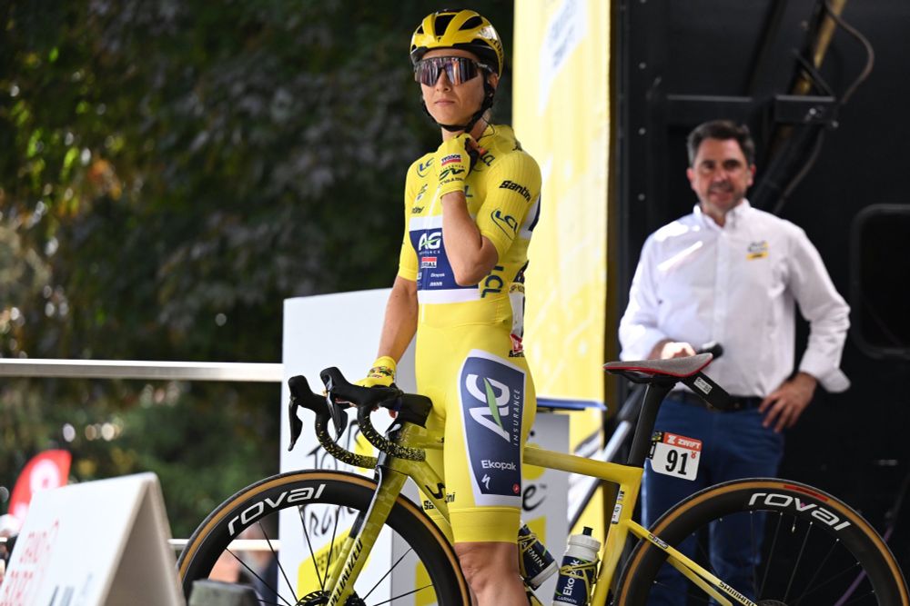 Kim Le Court in yellow for the third day at the Tour.