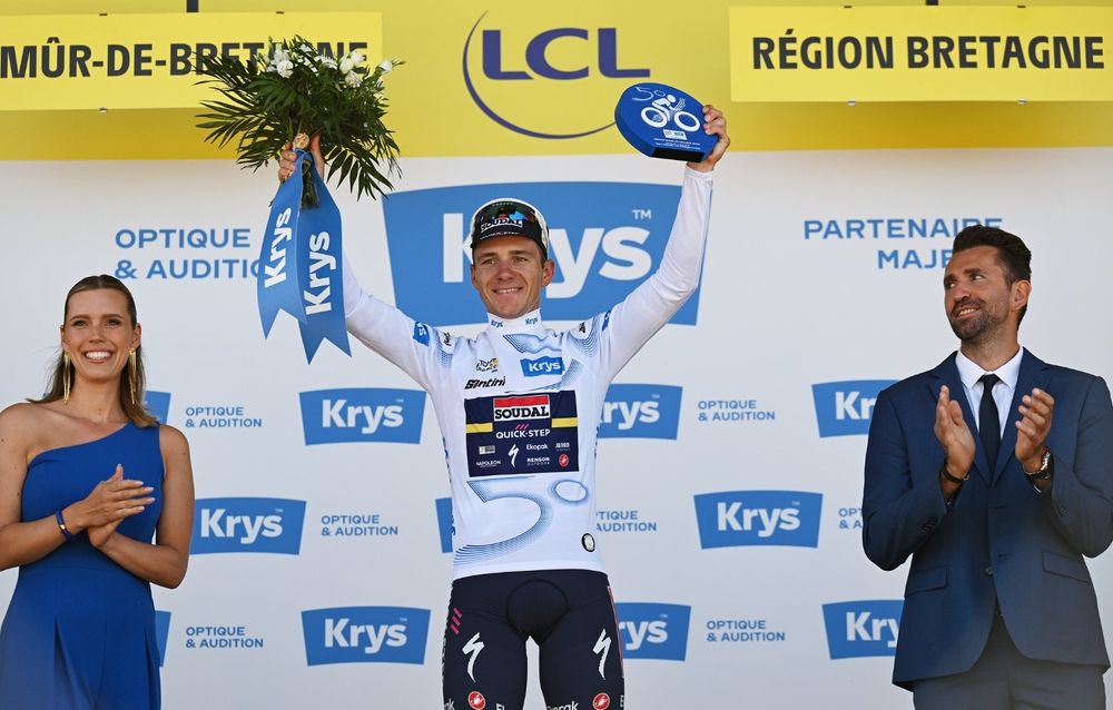 Remco Evenepoel took another white jersey at the Tour de France.