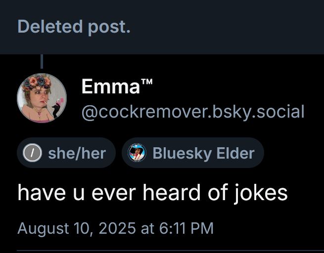 deleted post

have u ever heard of jokes