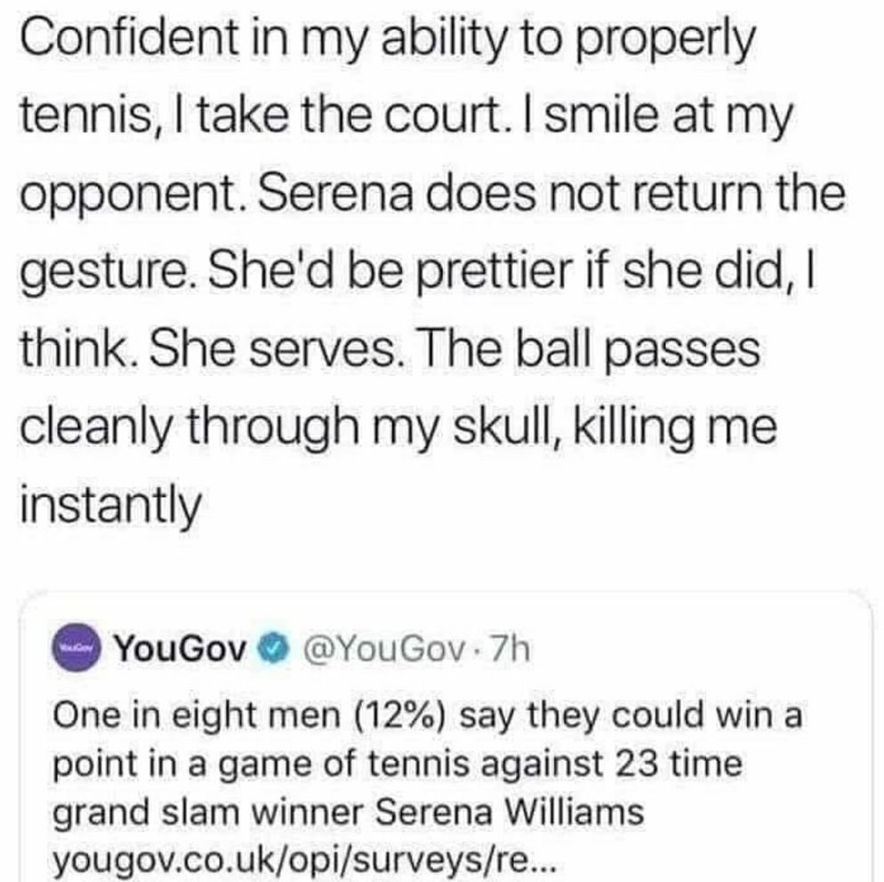 Tweet on response to a YouGov poll.