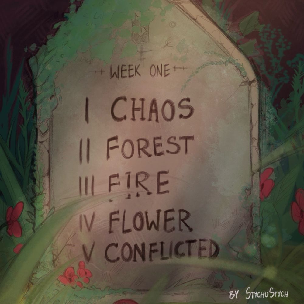 1. Chaos
2. Forest
3. Fire
4. Camellia / flower
5. Conflicted