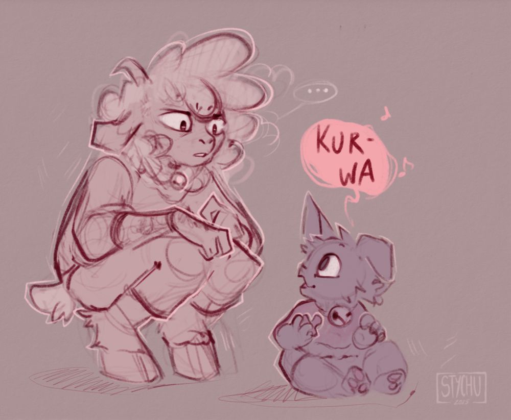 Kid to Lamb: Kurwa (polish swear word. Context: Leshy originally is a slavic demon of forest)