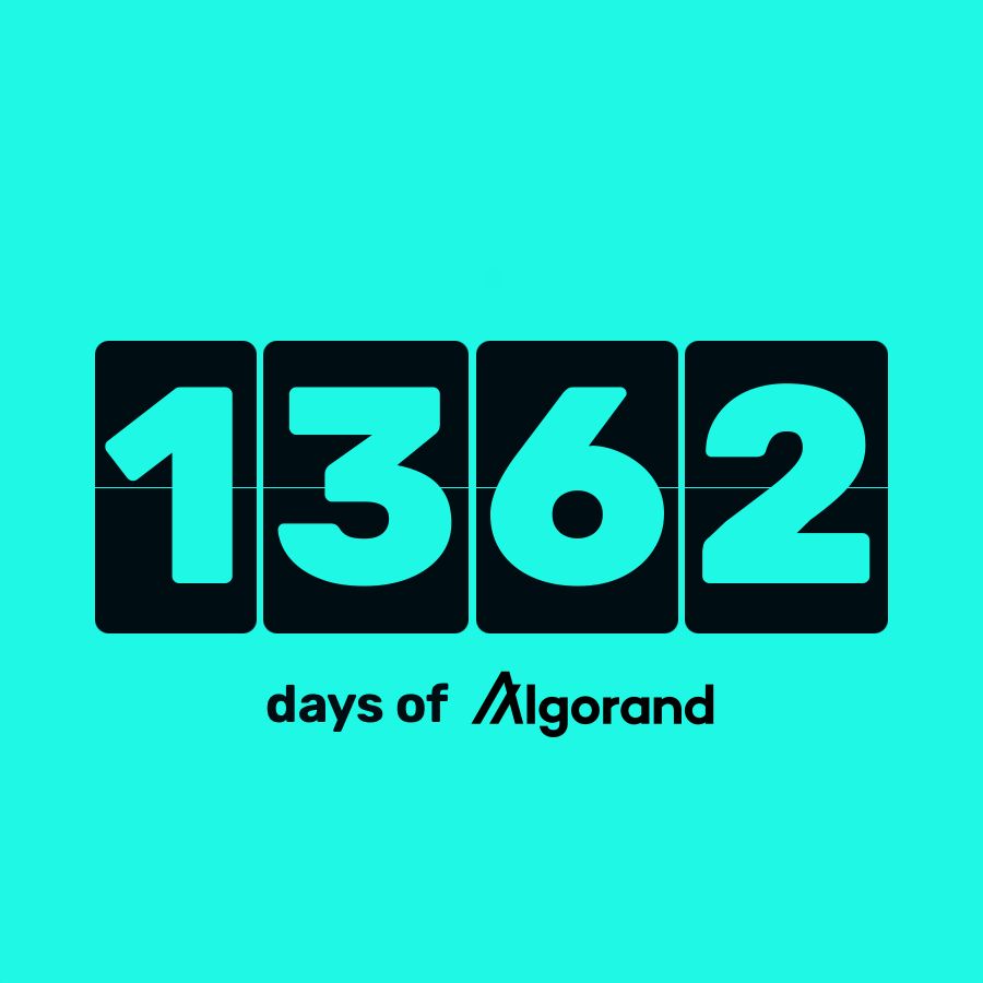A picture showing the number of days I have been using the Algorand blockchain.