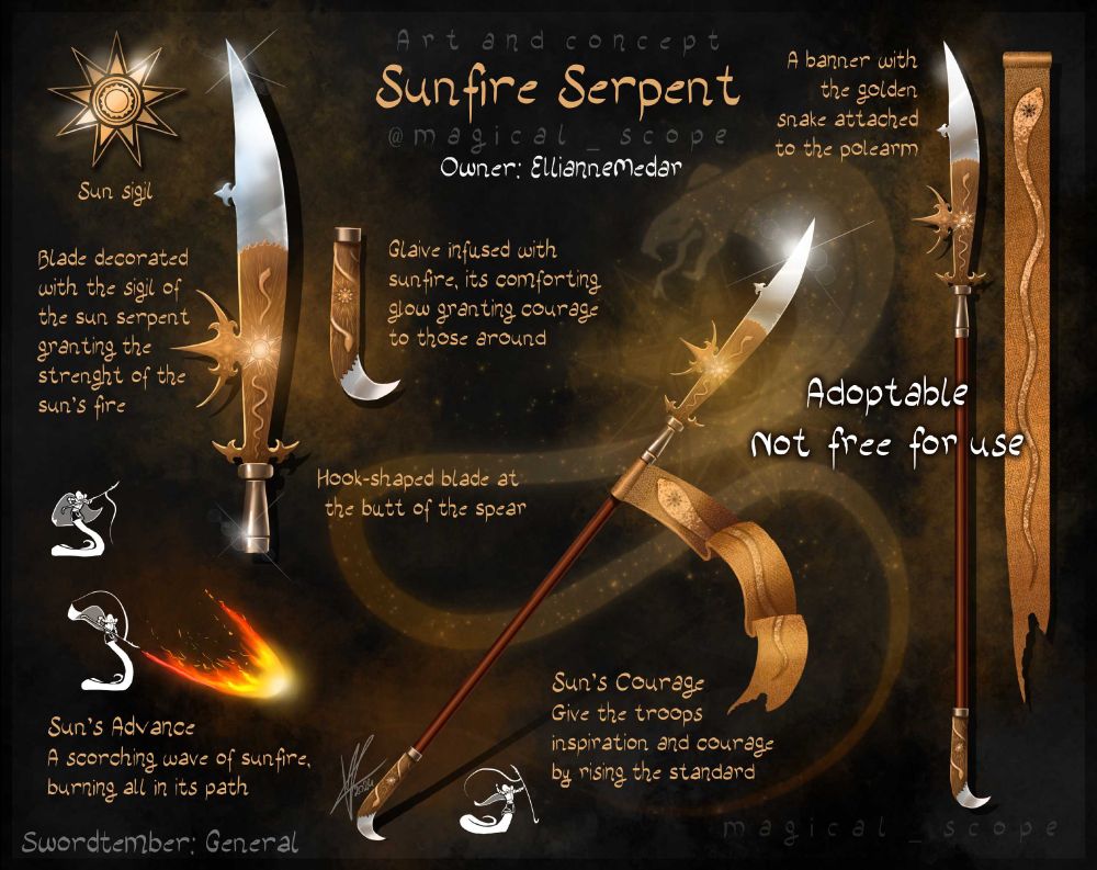 Sunfire Serpent
Glaive with power of sun.