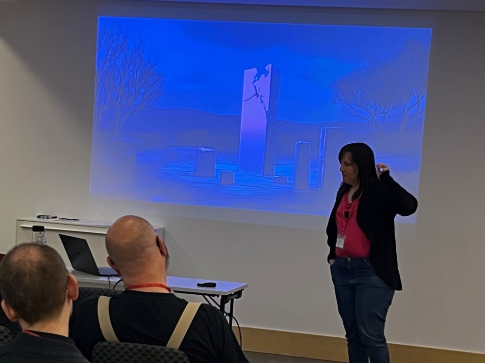 Ivett Ördög presenting her talk at BOB conference 2025