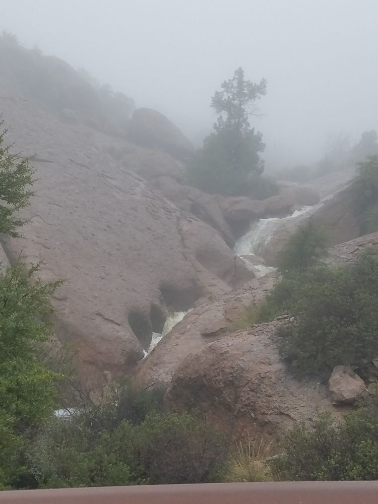 Winter waterfall in Oak Flat after rain 