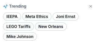 A list of trending topics on Bluesky that includes "Meta Ethics"
