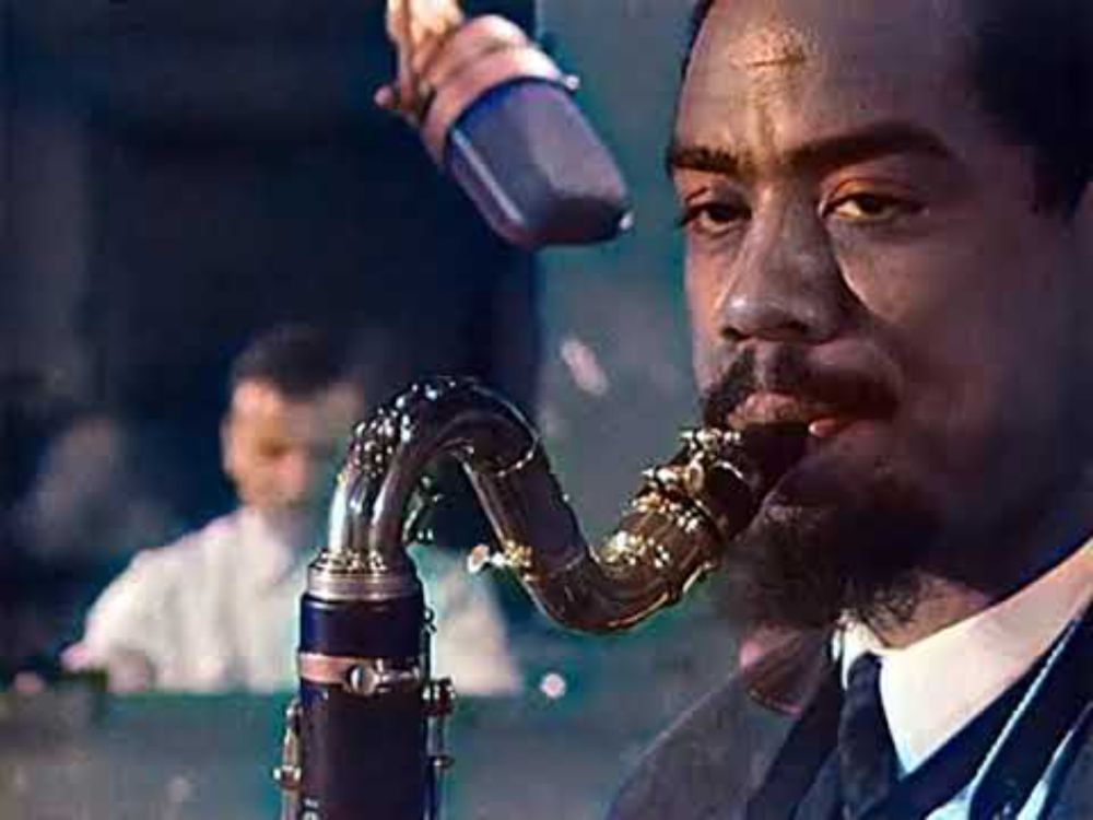 Charles Mingus & Eric Dolphy, Palais des Congrès de Liège, Belgium,  April 19th, 1964 (Colorized)