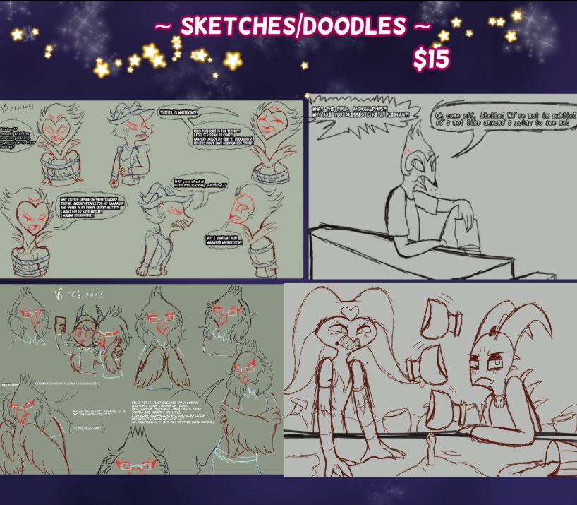 Sketches/Doodles: $15