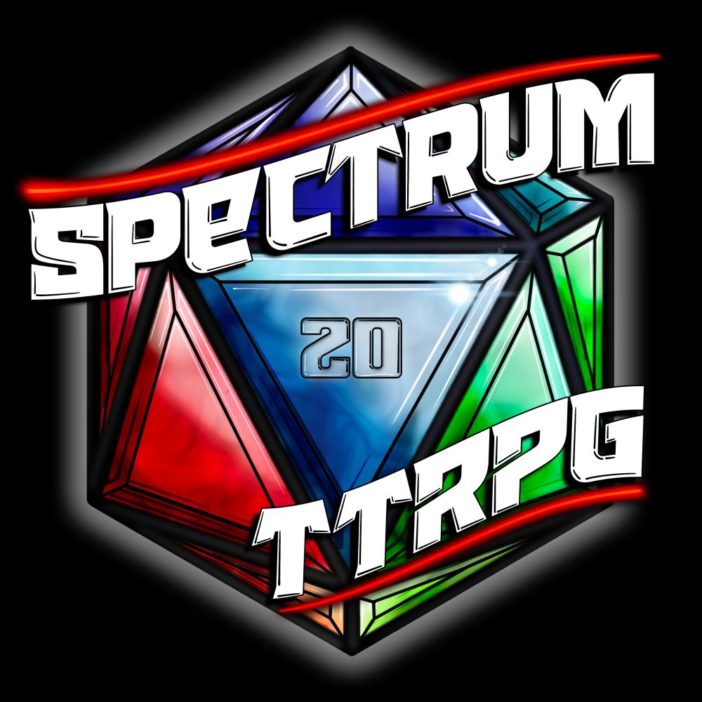 D20 done in stained glass style with Spectrum TTRPG