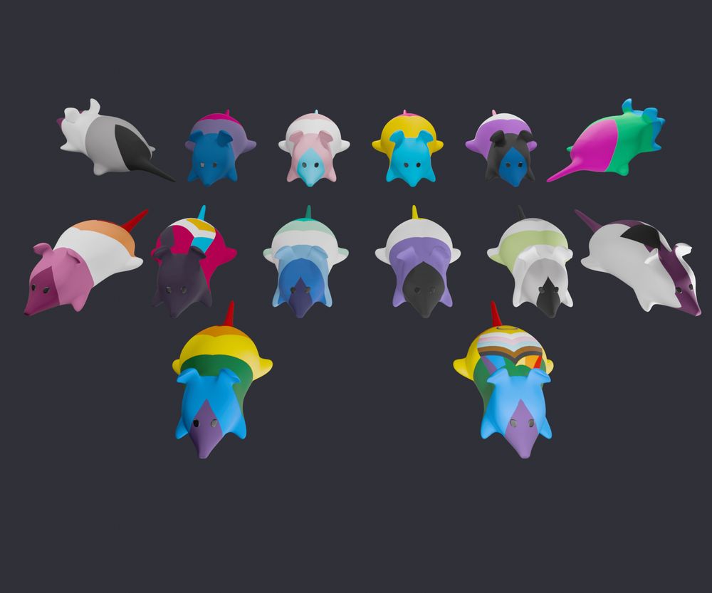 14 3d oppossums