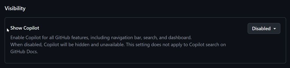Settings -> Copilot -> Features