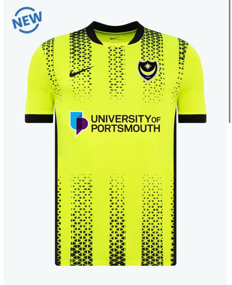 Portsmouth FC 25/26 third kit (Yellow and black)