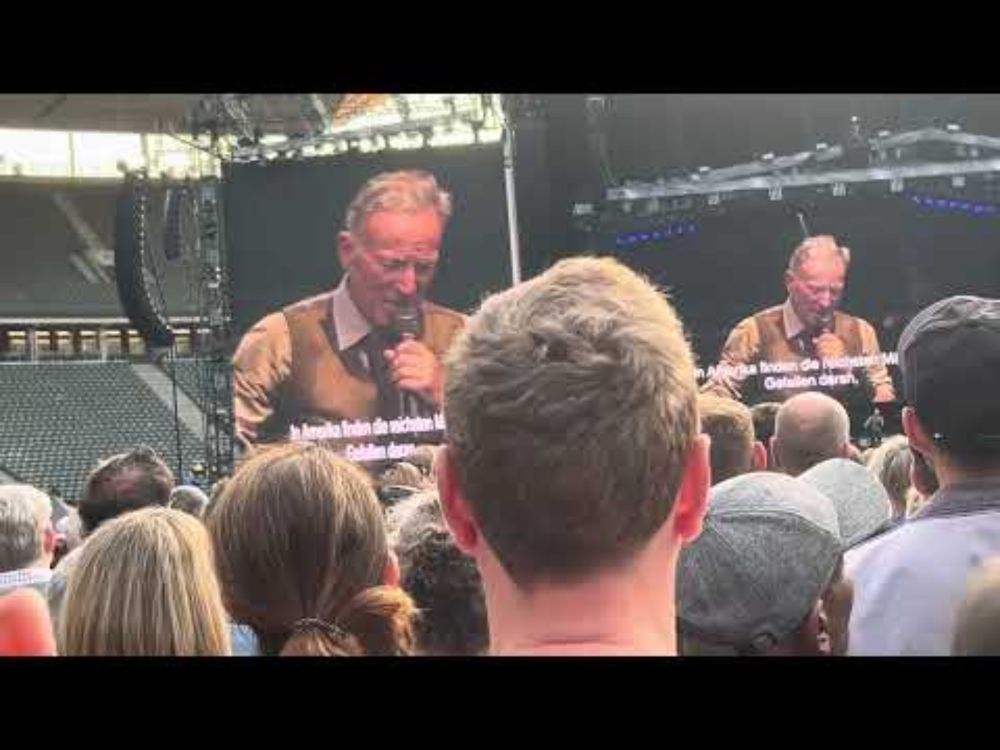 Bruce Springsteen Live in Berlin, June 2025, talking about President Trump