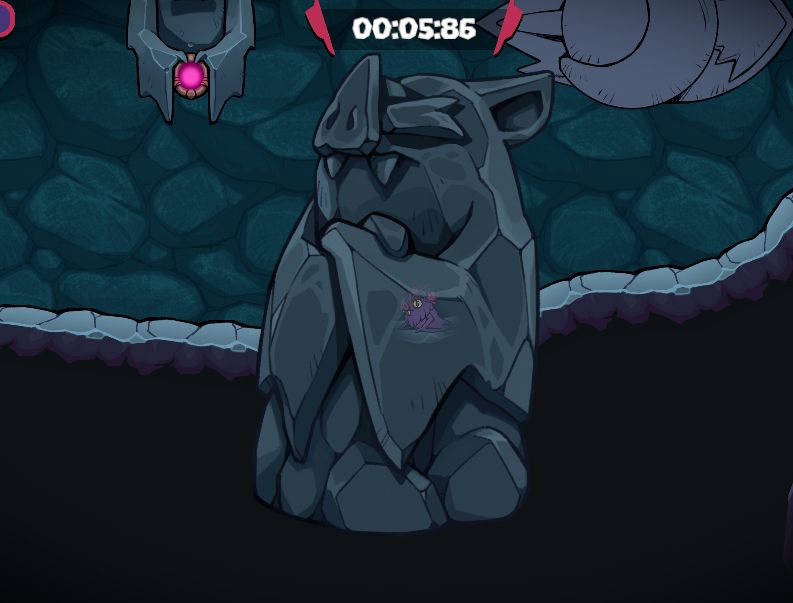 example of the fx working with a big stone that block visibility of the player.