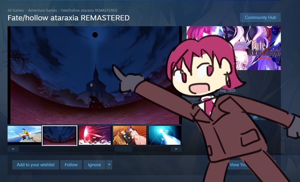 bazett points at the steam listing for fate/hollow ataraxia