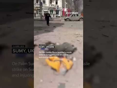Russian missiles struck a residential district full of civilians in Sumy