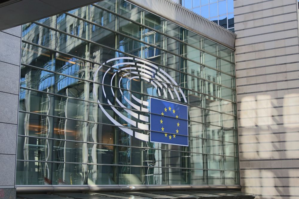 Facade of the European Parliament in Brussels