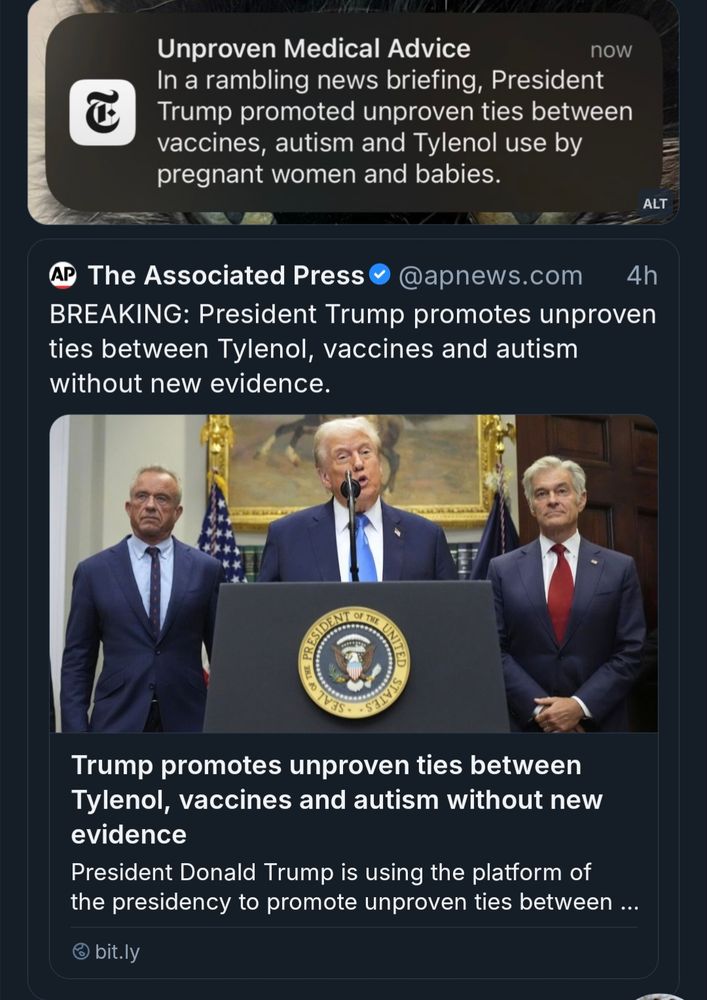Trump,.RFK Jr, Oz, Bhattacharya LIE about Tylenol, vaccines, autism. Low moment for American science and leadership.