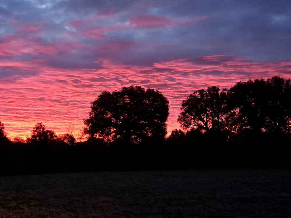 Un ciel molton rouge, qui donne envie de se poser la dessus.