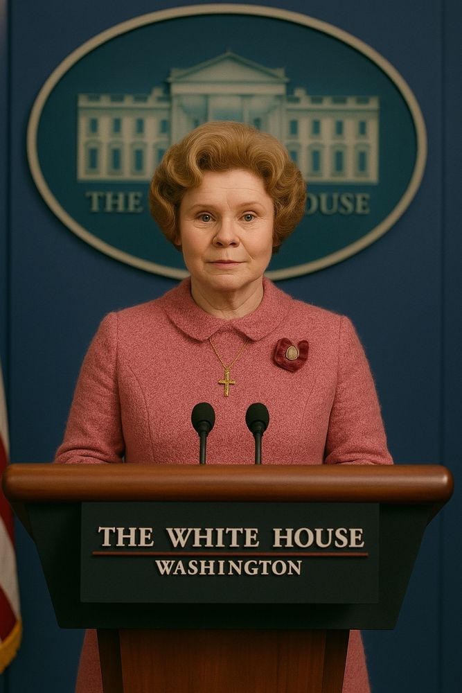 Dolores Umbridge as White House press secretary.