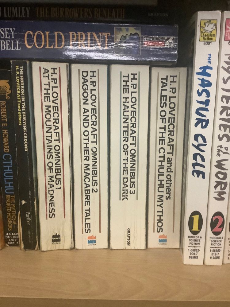 A set of 4 omnibus books of HP Lovecrafts stories.