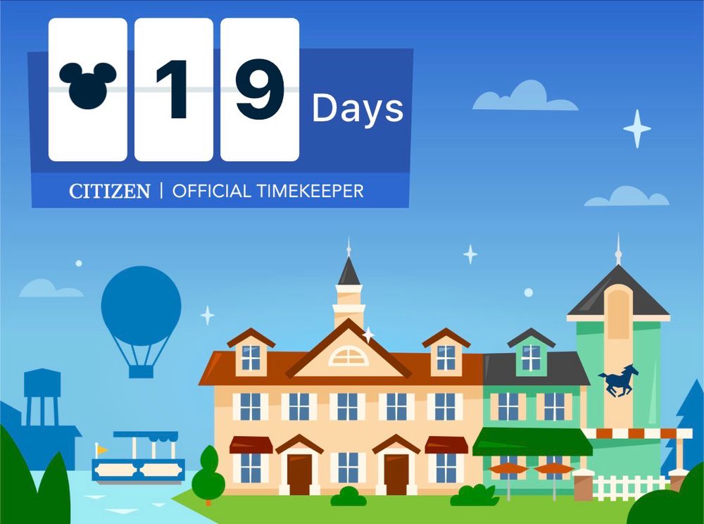 19 day countdown and illustration of Saratoga Springs Resort