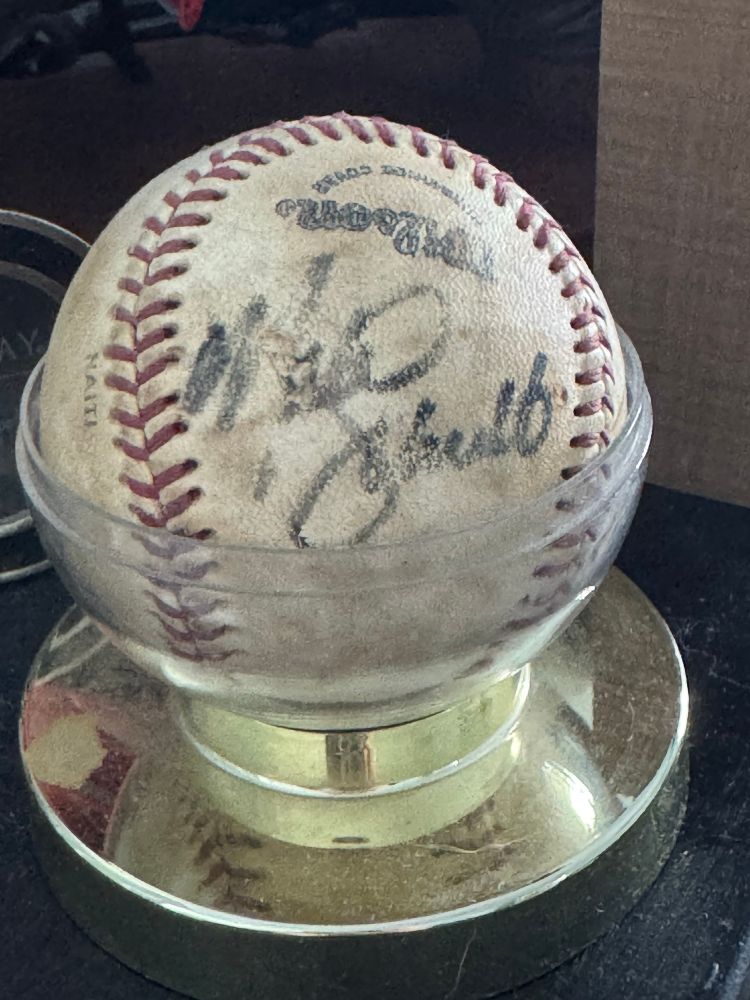 The baseball and his autograph