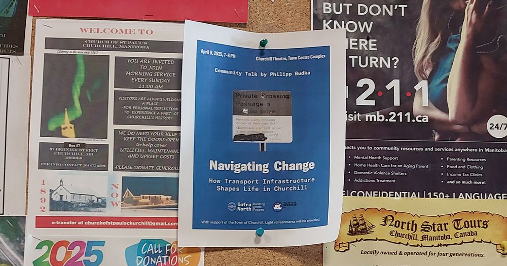 Promotional poster for the community talk by Philipp Budka in Churchill, Manitoba. Photo by Philipp Budka (2025).