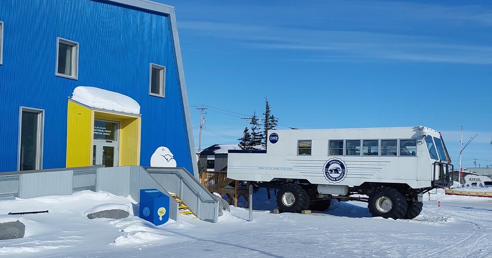 A Tundra Buggy in Churchill, Manitoba: an iconic all-terrain vehicle designed for safely viewing polar bears in their natural habitat. Photo by Philipp Budka (2025).