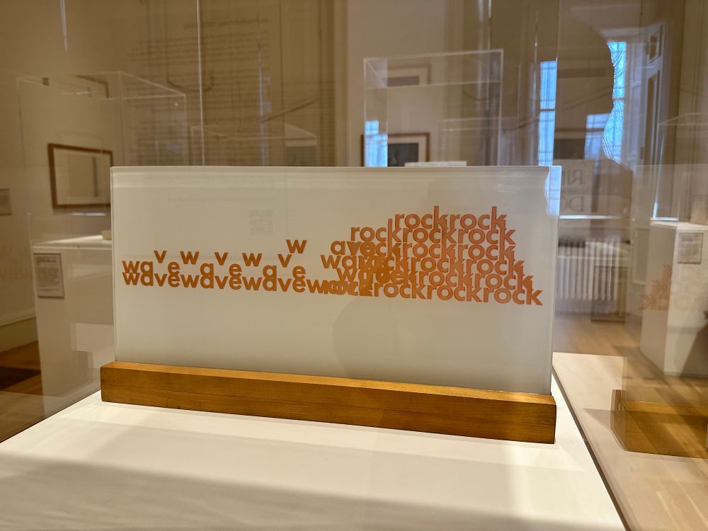Photograph of Wave Rock concrete poem by Ian Hamilton Finlay 