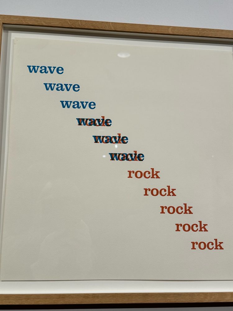 Wave Rock textual art by Ian Hamilton Finlay