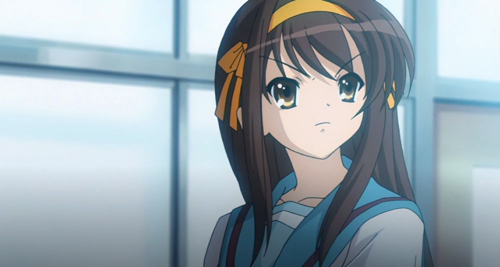Screenshot of Kyoto Animation's anime "The Melancholy of Haruhi Suzumiya"