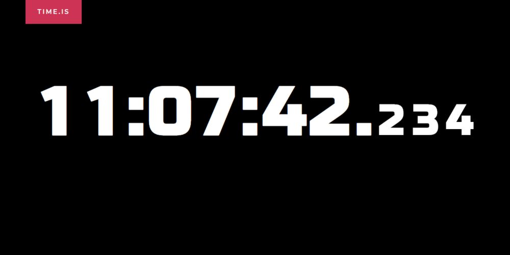 Time.is - exact time, any time zone