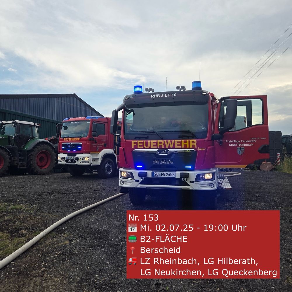 Fronansicht eines Feuerwehrautos. 