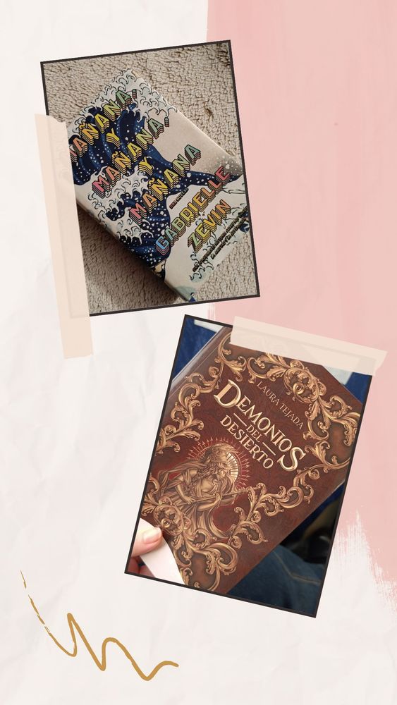 Collage con fotos de ambos libros.